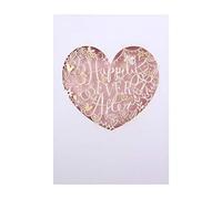 Hallmark Tarjeta de felicitación de boda - Texto cortado con láser en diseño de corazón