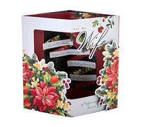 Hallmark Tarjeta de Navidad para esposa, diseño floral 3D tradicional
