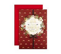 Hallmark Tarjeta de Navidad para mamá, diseño tradicional de corona festiva en 3D
