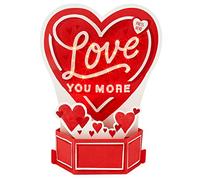 Hallmark Tarjeta de San Valentín, 3D y diseño de corazón de amor emergente, musical, iluminada, tarjeta del día de San Valentín, rojo