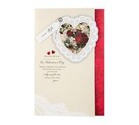 Hallmark Tarjeta de San Valentín para esposa, diseño tradicional de 3 pliegues