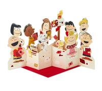 Hallmark Tarjeta de San Valentín, tarjeta del día de San Valentín, 3D y desplegable, cacahuetes, nieve y pandilla, letras de amor, rojo, rosa, blanco