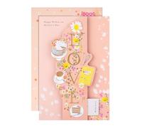 Hallmark Tarjeta del día de la madre, con marcador de recuerdo, diseño floral, tarjeta del día de la madre, verso sincero, rosa