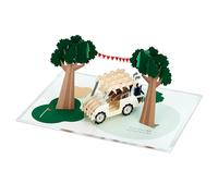 Hallmark Tarjeta del día del padre, diseño 3D y campo de golf emergente, azul, verde