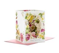 Hallmark Tarjeta para el día de la madre, 3D, diseño floral de marjolein, rosa, amarillo y blanco