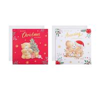 Hallmark Tarjetas navideñas benéficas en caja, paquete de 16 en 2 diseños Forever Friends 25572257