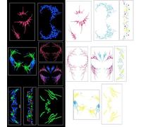 Halloween Face Stickers | 8 Pieces Waterproof Sweatproof Glowing Decal