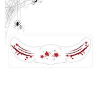 Halloween Face Stickers, Scary Eye Makeup Decals with Bat Pumpkin Handprint Designs, Adhesive Carnival Costume Accessories for Kids Festival Party Decoration, Spooky Reusable Face Art