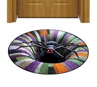 Halloween Floor Mat | Optical Illusion Round Non-Slip, Halloween Area Rug