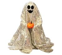 Halloween Light Up Ghost Decoration LED Glitter Ghost Ornament For Party, G
