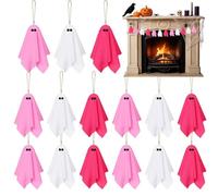 Halloween Ornaments Set - 15 Pieces Spooky Small Ghost Hanging Decors