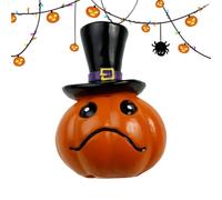 Halloween Pumpkin Figurine - Cute Decorative Autumn Tabletop Statue