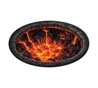 Halloween Rugs Indoor Non-Slip Halloween Round Optical Illusion Floor Mat