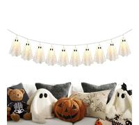 Halloween String Lights - Lace Ghost Ambient Lighting Garland, Battery Powered LED Halloween Lights, Decorative Ghost Fairy Light String for Indoor Outdoor Displays | Spooky Holiday Lighting for Home