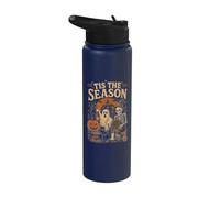 Halloween Tis The Season Calabaza Fantasma Esqueleto Halloween Stainless Steel Insulated Water Bottle