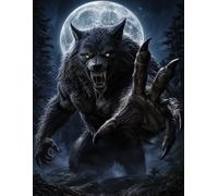 Halloween Werewolf Under the Full Moon: Lined Notebook | Gothic Horror Journal | Dark Fantasy Artwork | Gift for Wolf Lovers and Horror Fans