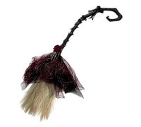 Halloween Witches Broom - Gothic Cosplay Prop, Skull Broom Stick