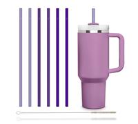 HALM Stanley Quencher - Pajitas de vidrio reutilizables de repuesto para vaso con asa, accesorio de vaso de acero inoxidable, sin BPA y aptas para lavavajillas