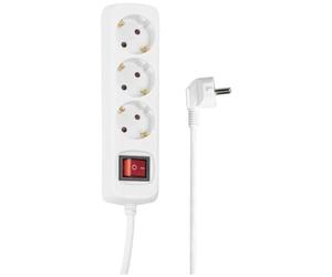 Hama 00030535 3salidas AC 3m Blanco limitador de tensión - Regleta (3 Salidas AC, 3500 W, 3 m, Blanco)