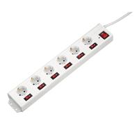 Hama 137239 base múltiple interior 1,4 m 6 salidas ac blanco - bases