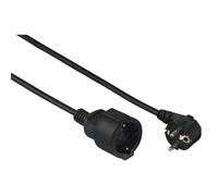Hama Â cable de alimentacion alargador acodado - potencia maxima 3680w - longitud 3m - seccion 1.5mm2 - schuko cee7 - color negro