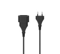 HAMA | Cable Alargador de 5 Metros (Alargador con Enchufe Europeo, Ideal para Interiores, con Protección contra Sobretensiones) Color Negro