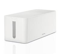 Hama Caja organizadora de cables Grande – Oculta regletas y cables, pies antideslizantes – Blanco