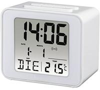 Hama Despertador digital radiocontrolado con función repetir, hora y fecha automáticas Blanco