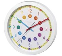 Hama Easy Learning - Reloj de pared (AA, Multicolor, Blanco, De plástico, Vidrio, 455 g, 30 cm)