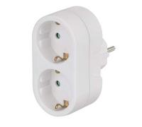 Hama Ladrón 2 tomas 00108876 – 3600W 250V 1 m, protección contra incendios, blanco