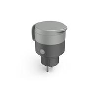 Hama | Enchufe Inteligente WiFi Exterior con Control por Voz y App (Toma de Corriente Smart, Programable, Sin Hub Máx. 2300W) | Gris