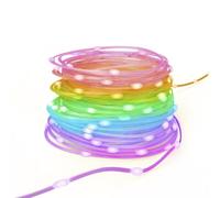 Hama - Guirnalda de luces LED conectada (WiFi, RVBIC, IP65, externo, compatible con control de voz Alexa, Google Assitant y Apple Siri, 100x LED, 10m), multicolor