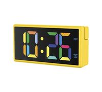 Hama Reloj despertador digital Ibiza – sobremesa, alarma, carga USB, pantalla multicolor, amarillo