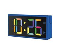 Hama Reloj despertador digital Ibiza – Alarma, carga USB, pantalla multicolor Azul