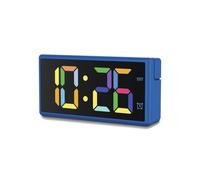 Hama I Reloj Despertador Digital (Ibiza, Reloj sobremesa, Alarma, Carga USB, Pantalla Multicolor) Azul