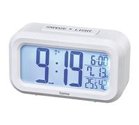 Hama Reloj despertador digital RC 660" radiocontrolado, alarma, termómetro, pilas Blanco