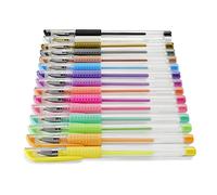 Hama Juego de 15 Bolígrafos de Gel - Negro/Blanco/Azul, etc. para Niños/Adultos - Lápices de Gel Pastel/Clásicos - Para Dibujar y Pintar