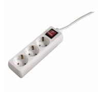 Hama Regleta de alimentación 3 tomas con interruptor 1,4 m Blanco