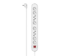 Hama Regleta Power Strip 10-FOLD 10 pos. – 6 Schuko y 4 tomas Euro, 10 A, con interruptor, blanca