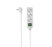 Hama Regleta 3-FOLD Switch – 3 posiciones Schuko, interruptor, cable 1,4 m, blanco
