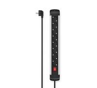 Hama Regleta Power Strip 8-FOLD, 8 enchufes, aluminio, interruptor, montaje en pared, cable 1,5 m