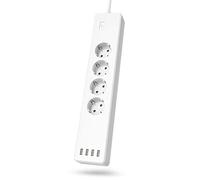 Hama Regleta inteligente WiFi 4 enchufes y 4 USB – Control por app y voz, protección 10 A Blanco