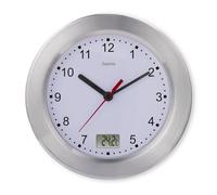 Hama Reloj de baño con ventosa y termómetro – Analógico sin ruido de tictac, cuarzo