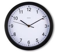 Hama Reloj de pared Elba – Diámetro 25 cm – Negro