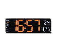 Hama Reloj de pared Santa Cruz digital, termómetro, gran pantalla, mando a distancia Blanco