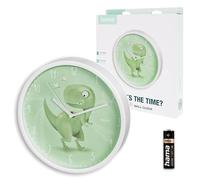 Hama Reloj de pared infantil Cebu – plateado, analógico Ø25 cm