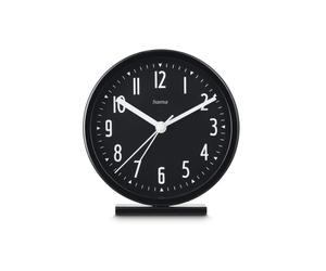 Hama - reloj despertador skye, sin tic-tac, color negro