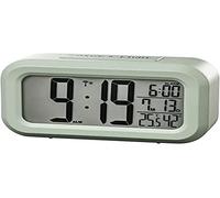 Hama Reloj despertador digital con radio – LED, fecha, temperatura y humedad – Verde menta
