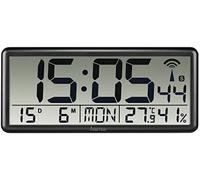 Hama - reloj digital para pared con radio, indicador de temperatura y