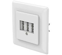 Hama TAE-NFN - Toma de teléfono empotrada, Color Blanco